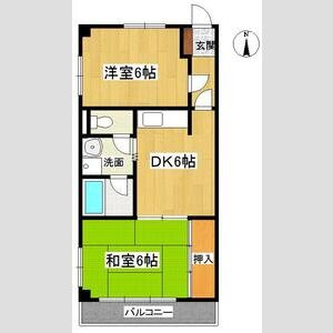 2DK 間取り図