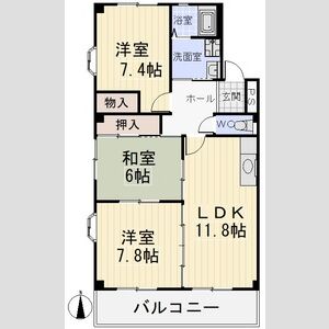 3LDK 間取り図
