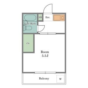 1K 間取り図