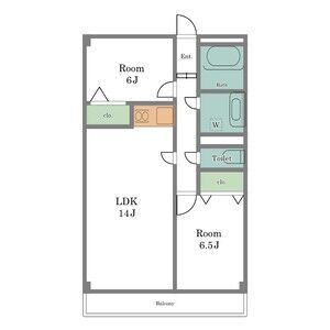2LDK 間取り図