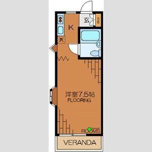 1K 間取り図