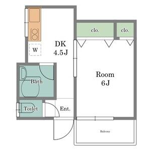 1DK 間取り図
