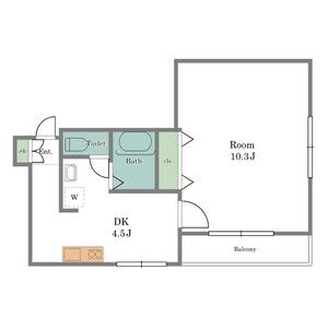 1DK 間取り図
