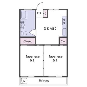 2DK 間取り図