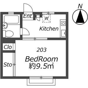 ワンルーム 間取り図