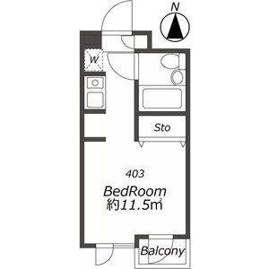 ワンルーム 間取り図