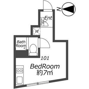 ワンルーム 間取り図