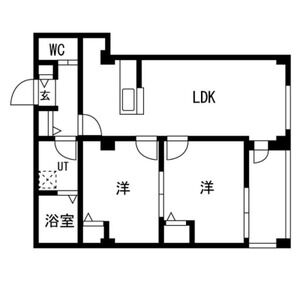 2LDK 間取り図