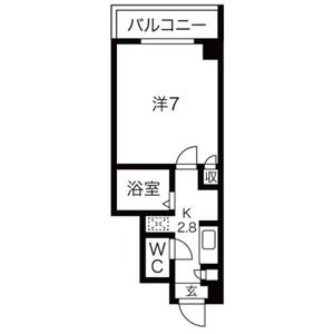 1K 間取り図