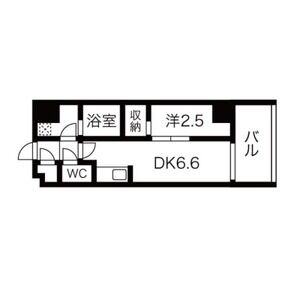 1DK 間取り図