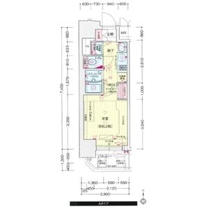 1K 間取り図