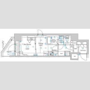 1DK 間取り図