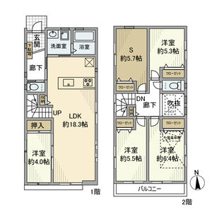 4LDK 間取り図