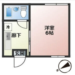 1K 間取り図