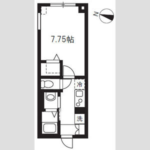 1K 間取り図