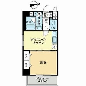 1DK 間取り図