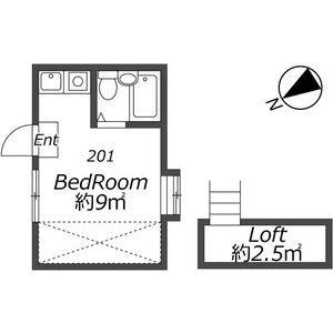 ワンルーム 間取り図