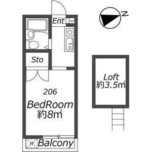 ワンルーム 間取り図