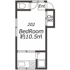 ワンルーム 間取り図