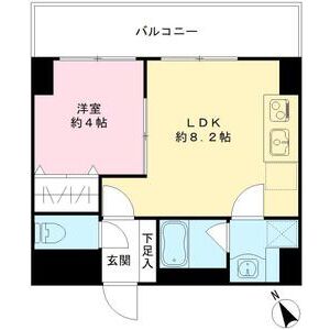 1DK 間取り図