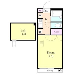 1K 間取り図