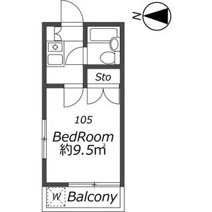 ワンルーム 間取り図