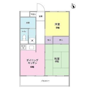 2DK 間取り図