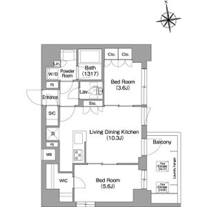2LDK 間取り図