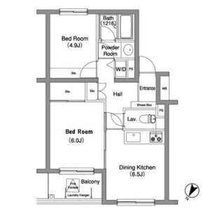 2DK 間取り図