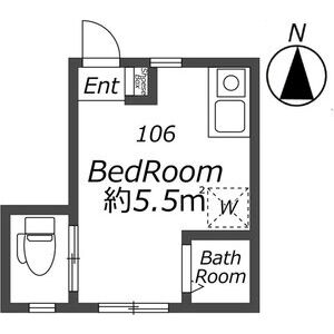 ワンルーム 間取り図
