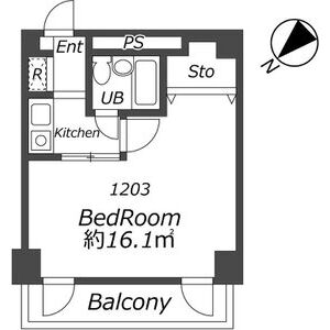 ワンルーム 間取り図