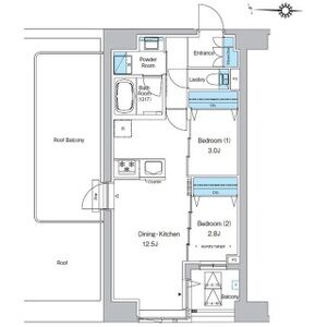 2LDK 間取り図