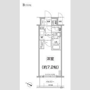 1K 間取り図