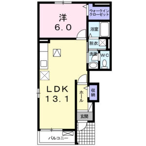 1LDK 間取り図