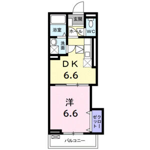 1DK 間取り図