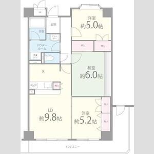 3LDK 間取り図