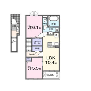 2LDK 間取り図