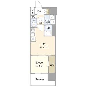 1DK 間取り図