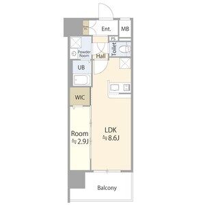 1LDK 間取り図