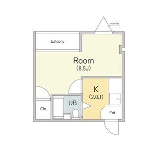 1K 間取り図