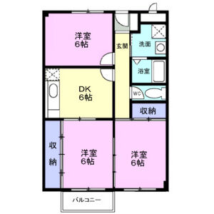 3DK 間取り図