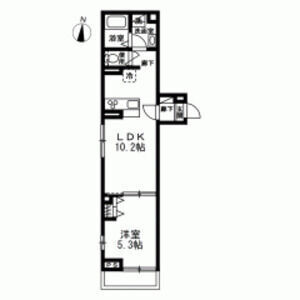 1LDK 間取り図