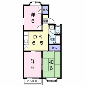 3DK 間取り図