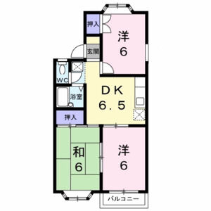 3DK 間取り図