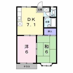 2DK 間取り図