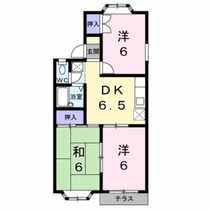 3DK 間取り図