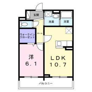 1LDK 間取り図