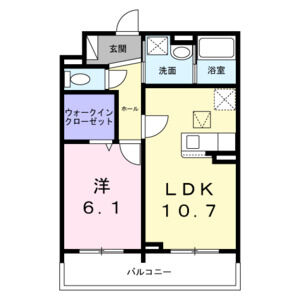 1LDK 間取り図