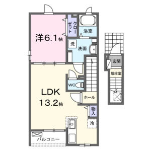 1LDK 間取り図