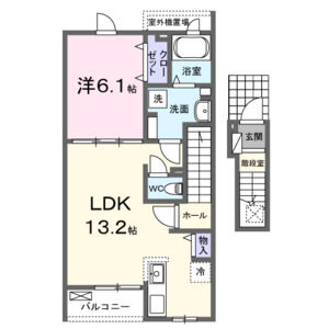 1LDK 間取り図